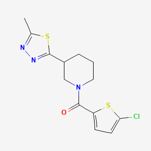 (5-Chlorothiophen-2-yl)(3-(5-methyl-1,3,4-thiadiazol-2-yl)piperidin-1-yl)methanone