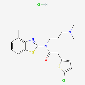 2-(5-chlorothiophen-2-yl)-N-(3-(dimethylamino)propyl)-N-(4-methylbenzo[d]thiazol-2-yl)acetamide hydrochloride