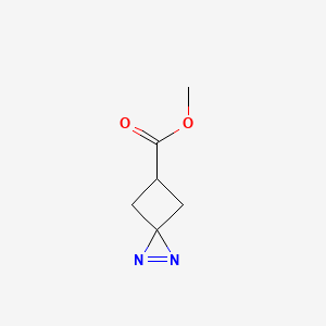 molecular formula C6H8N2O2 B2585254 Methyl 1,2-diazaspiro[2.3]hex-1-ene-5-carboxylate CAS No. 2503202-94-4