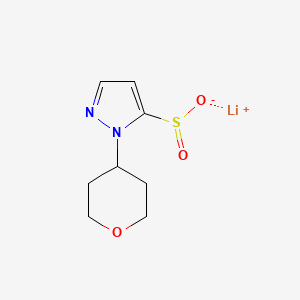 molecular formula C8H11LiN2O3S B2585266 lithium(1+)1-(oxan-4-yl)-1H-pyrazole-5-sulfinate CAS No. 2490398-62-2