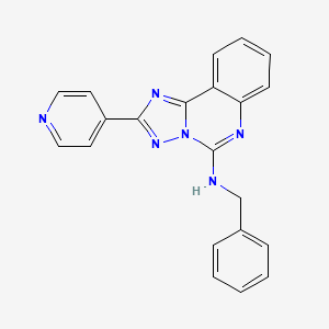 molecular formula C21H16N6 B2585270 N-Benzyl-2-(pyridin-4-YL)-[1,2,4]triazolo[1,5-C]quinazolin-5-amine CAS No. 902944-94-9