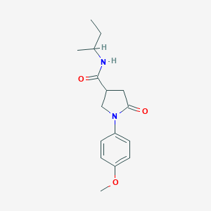 molecular formula C16H22N2O3 B258528 N-(butan-2-yl)-1-(4-methoxyphenyl)-5-oxopyrrolidine-3-carboxamide 