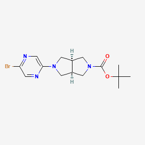 molecular formula C15H21BrN4O2 B2585282 Tert-butyl (3aR,6aS)-2-(5-bromopyrazin-2-yl)-1,3,3a,4,6,6a-hexahydropyrrolo[3,4-c]pyrrole-5-carboxylate CAS No. 2378490-28-7