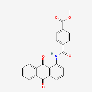 molecular formula C23H15NO5 B2585286 methyl 4-[(9,10-dioxo-9,10-dihydroanthracen-1-yl)carbamoyl]benzoate CAS No. 476326-62-2