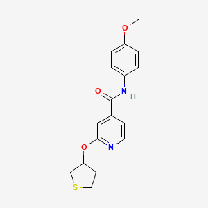 molecular formula C17H18N2O3S B2585299 N-(4-methoxyphenyl)-2-(thiolan-3-yloxy)pyridine-4-carboxamide CAS No. 2034388-53-7