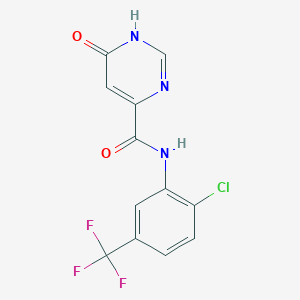 molecular formula C12H7ClF3N3O2 B2585304 N-(2-chloro-5-(trifluoromethyl)phenyl)-6-hydroxypyrimidine-4-carboxamide CAS No. 2034254-83-4