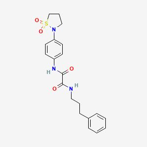 N1-(4-(1,1-dioxidoisothiazolidin-2-yl)phenyl)-N2-(3-phenylpropyl)oxalamide
