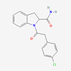 1-(2-(4-Chlorophenyl)acetyl)indoline-2-carboxamide