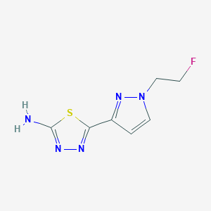 5-[1-(2-Fluoroethyl)pyrazol-3-yl]-1,3,4-thiadiazol-2-amine