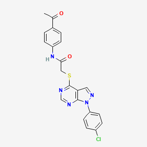 N-(4-acetylphenyl)-2-((1-(4-chlorophenyl)-1H-pyrazolo[3,4-d]pyrimidin-4-yl)thio)acetamide