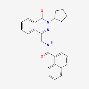molecular formula C25H23N3O2 B2585325 N-((3-cyclopentyl-4-oxo-3,4-dihydrophthalazin-1-yl)methyl)-1-naphthamide CAS No. 1421517-51-2