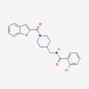 N-((1-(benzofuran-2-carbonyl)piperidin-4-yl)methyl)-2-bromobenzamide