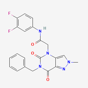 3-{[(4-Chlorophenyl)amino]carbonyl}-7-(2-thienyl)-4,7-dihydropyrazolo[1,5-a]pyrimidine-5-carboxylic acid