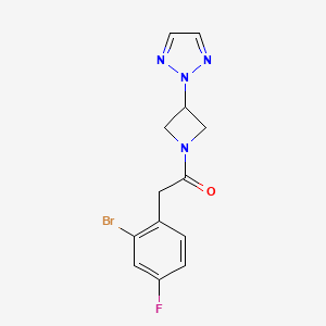 2-(2-Bromo-4-fluorophenyl)-1-[3-(triazol-2-yl)azetidin-1-yl]ethanone