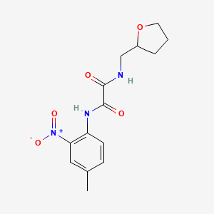 molecular formula C14H17N3O5 B2585359 N'-(4-methyl-2-nitrophenyl)-N-[(oxolan-2-yl)methyl]ethanediamide CAS No. 941939-56-6