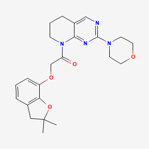 2-((2,2-dimethyl-2,3-dihydrobenzofuran-7-yl)oxy)-1-(2-morpholino-6,7-dihydropyrido[2,3-d]pyrimidin-8(5H)-yl)ethan-1-one
