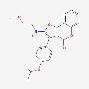 3-(4-isopropoxyphenyl)-2-((2-methoxyethyl)amino)-4H-furo[3,2-c]chromen-4-one