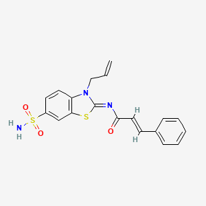 (Z)-N-(3-allyl-6-sulfamoylbenzo[d]thiazol-2(3H)-ylidene)cinnamamide