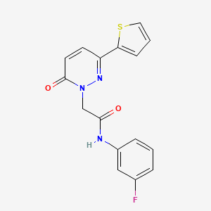 N-(3-fluorophenyl)-2-(6-oxo-3-thiophen-2-ylpyridazin-1-yl)acetamide