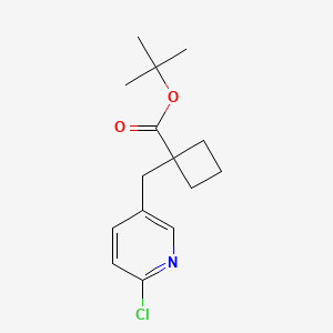 Tert-butyl 1-[(6-chloropyridin-3-yl)methyl]cyclobutane-1-carboxylate