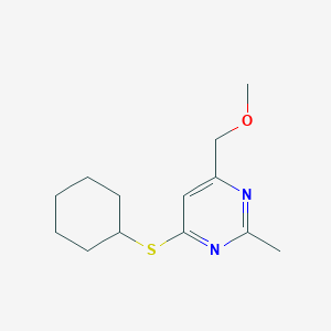 4-(Cyclohexylsulfanyl)-6-(methoxymethyl)-2-methylpyrimidine