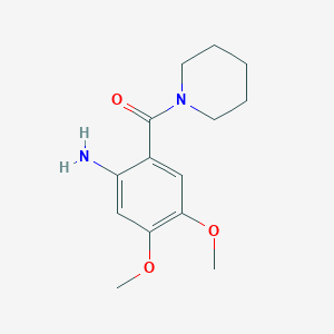 B2585371 4,5-Dimethoxy-2-(piperidine-1-carbonyl)aniline CAS No. 916164-73-3
