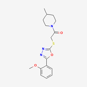 1-({[5-(2-Methoxyphenyl)-1,3,4-oxadiazol-2-yl]thio}acetyl)-4-methylpiperidine