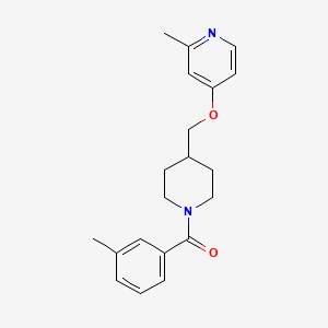 (3-Methylphenyl)-[4-[(2-methylpyridin-4-yl)oxymethyl]piperidin-1-yl]methanone