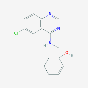 molecular formula C15H16ClN3O B2585398 1-[[(6-Chloroquinazolin-4-yl)amino]methyl]cyclohex-2-en-1-ol CAS No. 2380097-56-1
