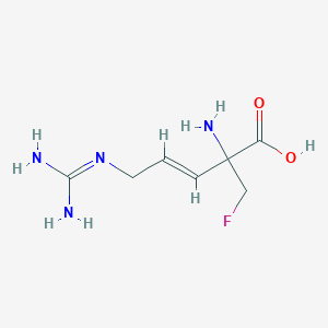 molecular formula C7H13FN4O2 B025854 alpha-Fluoromethyl-3,4-dehydroarginine CAS No. 109857-48-9