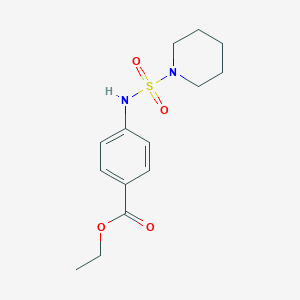 molecular formula C14H20N2O4S B2585406 Ethyl 4-[(piperidylsulfonyl)amino]benzoate CAS No. 825607-11-2
