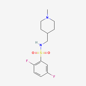molecular formula C13H18F2N2O2S B2585407 2,5-difluoro-N-((1-methylpiperidin-4-yl)methyl)benzenesulfonamide CAS No. 953141-39-4