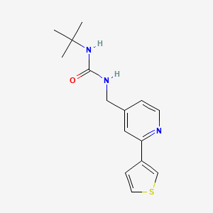 molecular formula C15H19N3OS B2585411 1-(Tert-butyl)-3-((2-(thiophen-3-yl)pyridin-4-yl)methyl)urea CAS No. 2034433-12-8