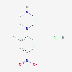 molecular formula C11H16ClN3O2 B2585415 1-(2-Methyl-4-nitrophenyl)piperazine hydrochloride CAS No. 1048664-05-6; 461664-02-8