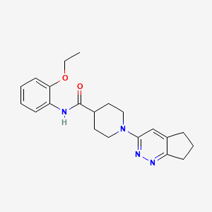 molecular formula C21H26N4O2 B2585417 1-{5H,6H,7H-cyclopenta[c]pyridazin-3-yl}-N-(2-ethoxyphenyl)piperidine-4-carboxamide CAS No. 2097899-58-4