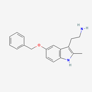 molecular formula C18H20N2O B2585419 2-(5-Benzyloxy-2-methyl-1H-indol-3-yl)-ethylamine CAS No. 1147199-72-1; 18658-09-8