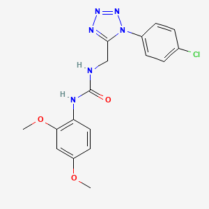 molecular formula C17H17ClN6O3 B2585420 1-((1-(4-chlorophenyl)-1H-tetrazol-5-yl)methyl)-3-(2,4-dimethoxyphenyl)urea CAS No. 942000-73-9