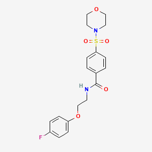 molecular formula C19H21FN2O5S B2585421 N-(2-(4-fluorophenoxy)ethyl)-4-(morpholinosulfonyl)benzamide CAS No. 1105209-39-9