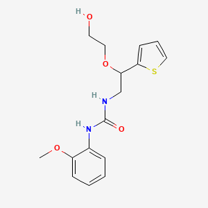 molecular formula C16H20N2O4S B2585425 1-(2-(2-Hydroxyethoxy)-2-(thiophen-2-yl)ethyl)-3-(2-methoxyphenyl)urea CAS No. 2034468-58-9