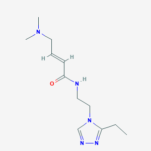 (E)-4-(Dimethylamino)-N-[2-(3-ethyl-1,2,4-triazol-4-yl)ethyl]but-2-enamide