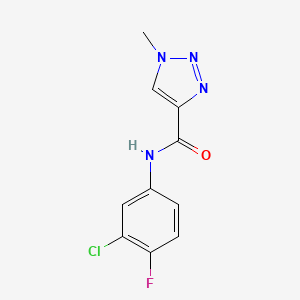 molecular formula C10H8ClFN4O B2585430 N-(3-chloro-4-fluorophenyl)-1-methyl-1H-1,2,3-triazole-4-carboxamide CAS No. 1206999-65-6
