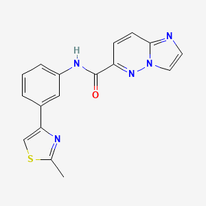 molecular formula C17H13N5OS B2585474 N-[3-(2-methyl-1,3-thiazol-4-yl)phenyl]imidazo[1,2-b]pyridazine-6-carboxamide CAS No. 2415523-96-3