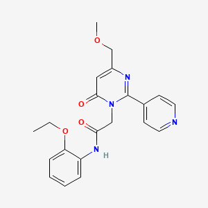 molecular formula C21H22N4O4 B2585476 N-(2-ethoxyphenyl)-2-(4-(methoxymethyl)-6-oxo-2-(pyridin-4-yl)pyrimidin-1(6H)-yl)acetamide CAS No. 1421456-70-3