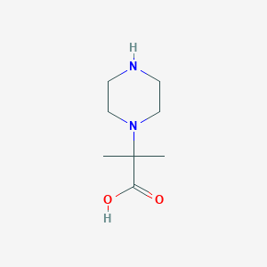 molecular formula C8H16N2O2 B2585483 2-Methyl-2-(piperazin-1-yl)propanoic acid CAS No. 898384-50-4