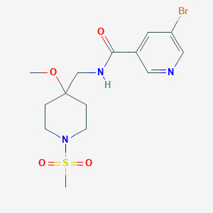 molecular formula C14H20BrN3O4S B2585489 5-bromo-N-[(1-methanesulfonyl-4-methoxypiperidin-4-yl)methyl]pyridine-3-carboxamide CAS No. 2415500-06-8