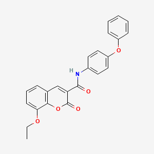 molecular formula C24H19NO5 B2585490 8-ethoxy-2-oxo-N-(4-phenoxyphenyl)chromene-3-carboxamide CAS No. 317327-53-0