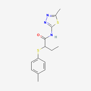molecular formula C14H17N3OS2 B2585494 N-(5-methyl-1,3,4-thiadiazol-2-yl)-2-(p-tolylthio)butanamide CAS No. 394236-34-1