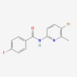 molecular formula C13H10BrFN2O B2585499 N-(5-bromo-6-methylpyridin-2-yl)-4-fluorobenzamide CAS No. 638141-92-1