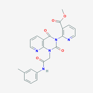 molecular formula C23H19N5O5 B2585540 Methyl 2-[1-[2-(3-methylanilino)-2-oxoethyl]-2,4-dioxopyrido[2,3-d]pyrimidin-3-yl]pyridine-3-carboxylate CAS No. 892267-85-5