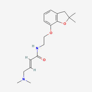 (E)-4-(Dimethylamino)-N-[2-[(2,2-dimethyl-3H-1-benzofuran-7-yl)oxy]ethyl]but-2-enamide